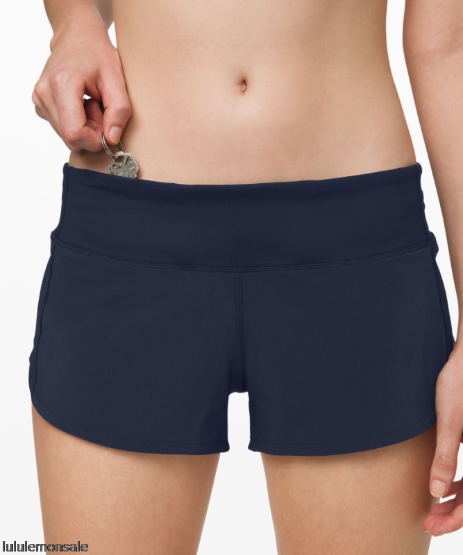 Lululemon Damen DELULU353 | True Navy Speed ​​Up Low Rise Lined Short 25